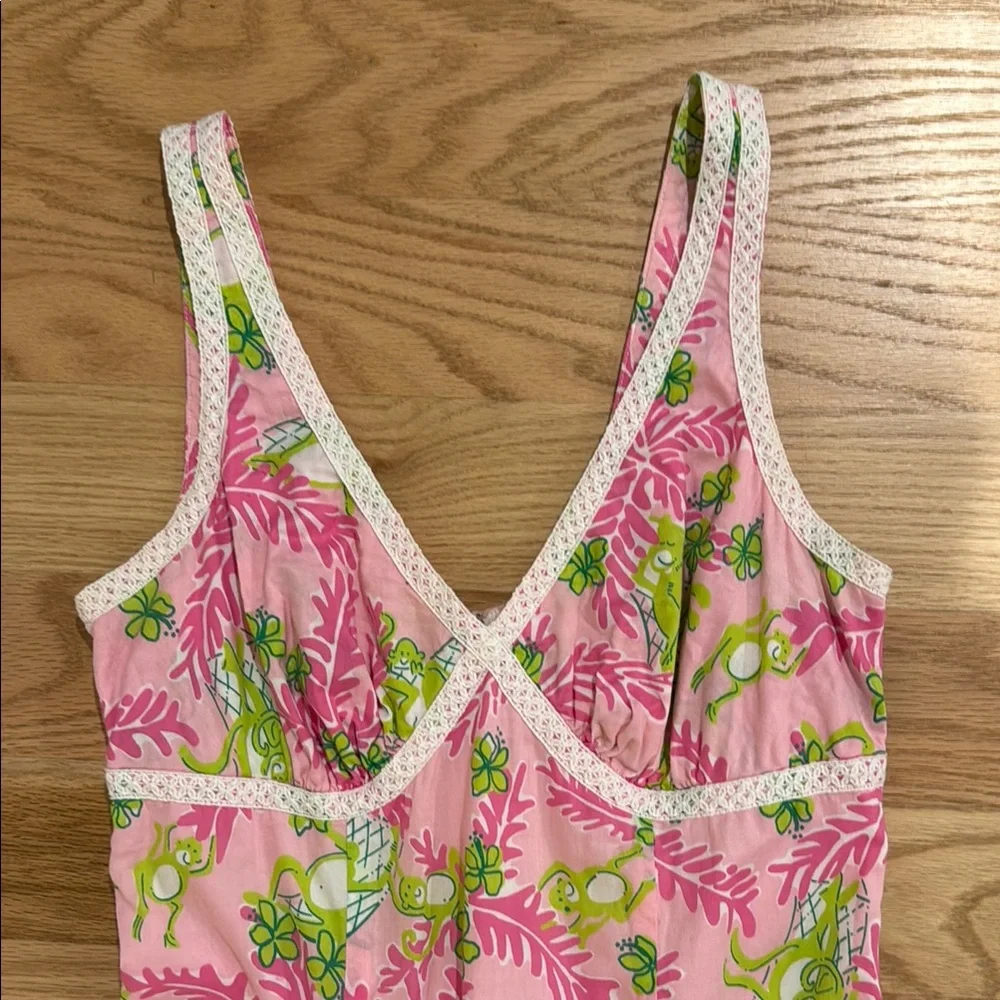 EUC Lilly Pulitzer Floral Pink Women’s Dress Size 2 - Picture 2 of 5